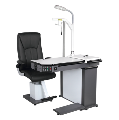 Ophthalmic Chair Unit With Table For One Instrument Arm Adjustable Left & Right  with two small drawers GD7501AB